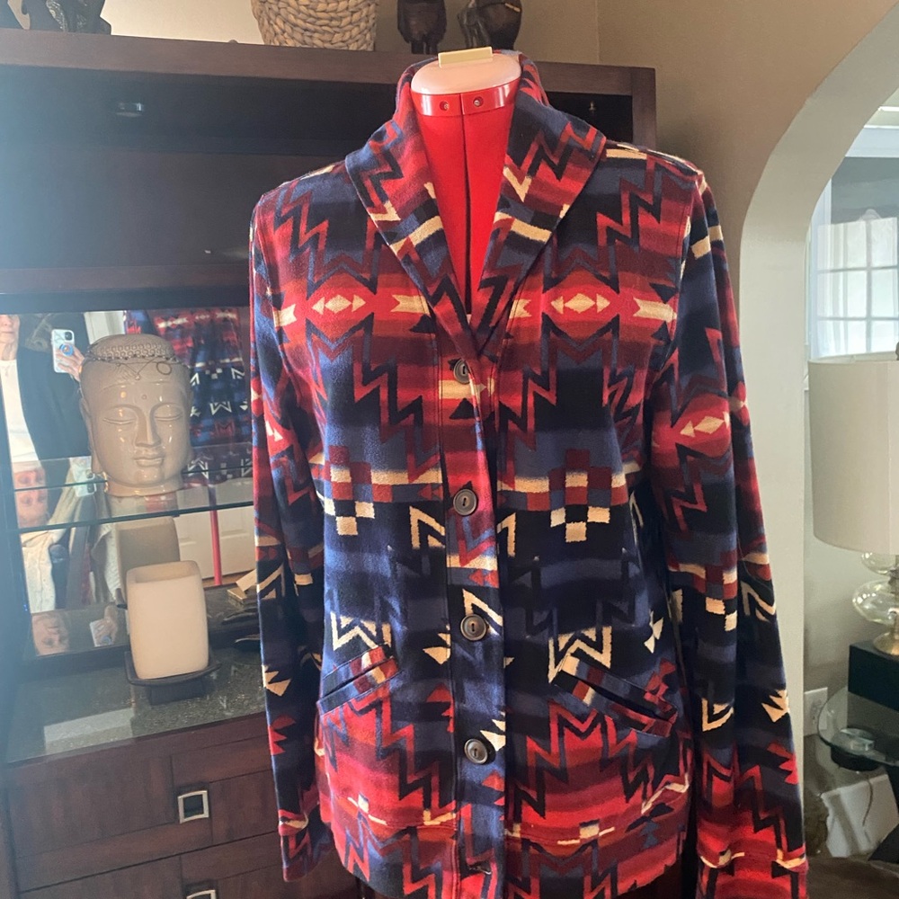LRL Ralph Lauren Aztec Southwest cardigan large